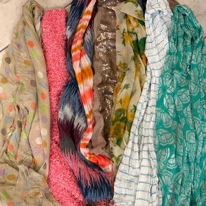 Assortment of 8 fashion scarves
